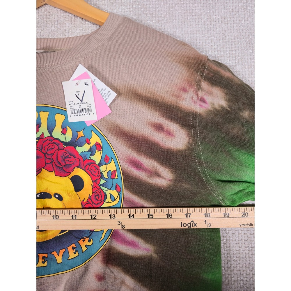 Grateful Dead Dancing Bear Tie Dye Long Sleeve Crewneck Sweatshirt Women's Sz S - Picture 5 of 8